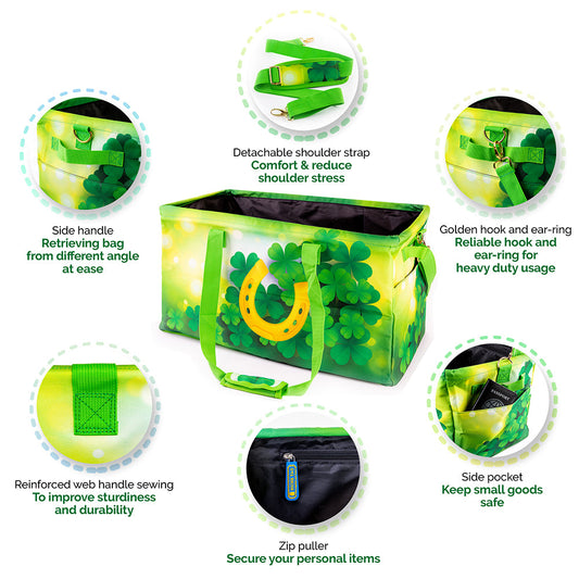 Collapsible Extra Large Utility Tote🛍🍀🧲 with Wet/Dry Separation Zippered Pocket - NicheTag NicheTag Outdoor Recreation Collapsible Extra Large Utility Tote🛍🍀🧲 with Wet/Dry Separation Zippered Pocket NicheTag Niche Tag Outdoor Recreation Collapsible Extra Large Utility Tote🛍🍀🧲 with Wet/Dry Separation Zippered Pocket